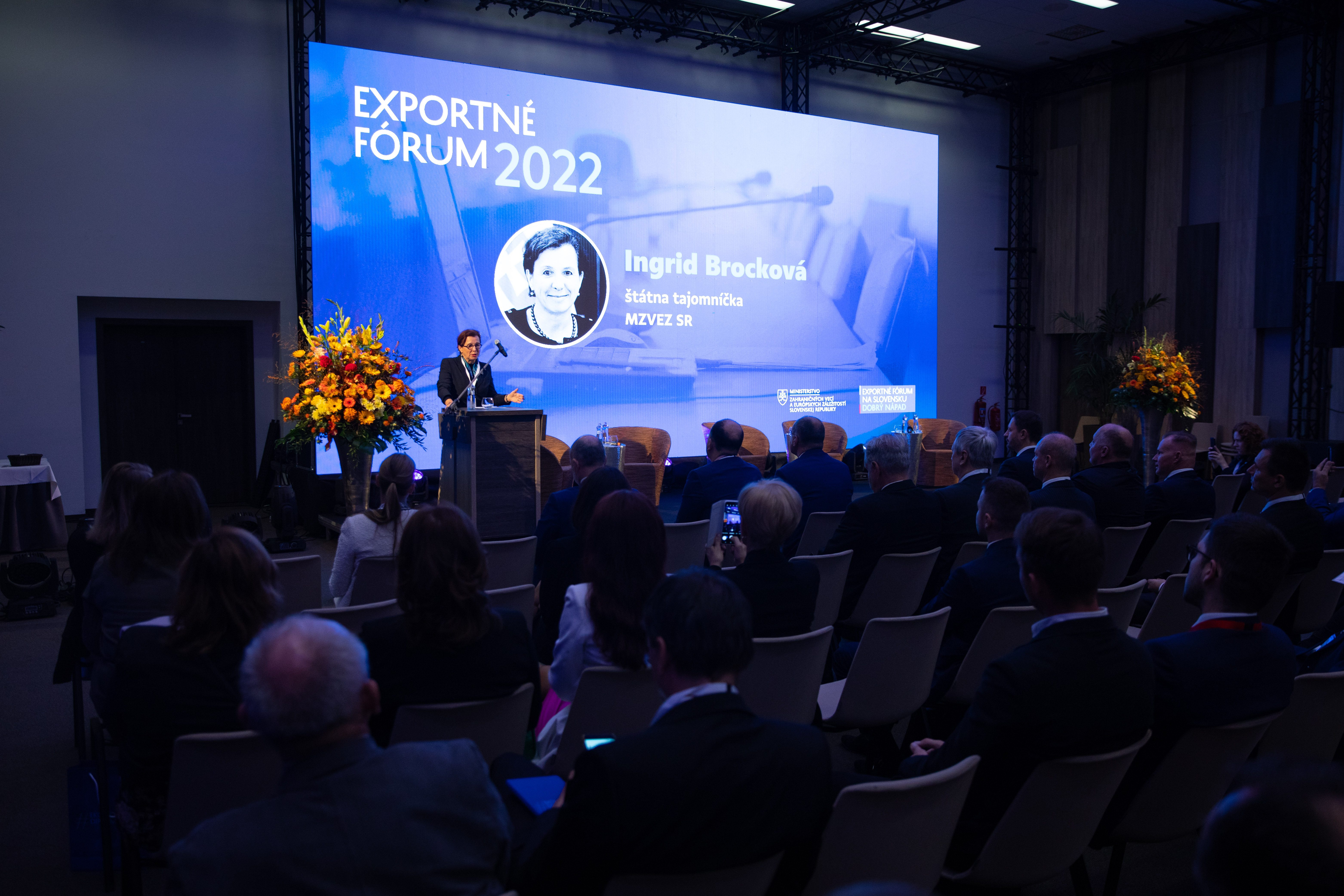 Štátna tajomníčka Ingrid Brocková na druhom ročníku Exportného fóra v Šamoríne.