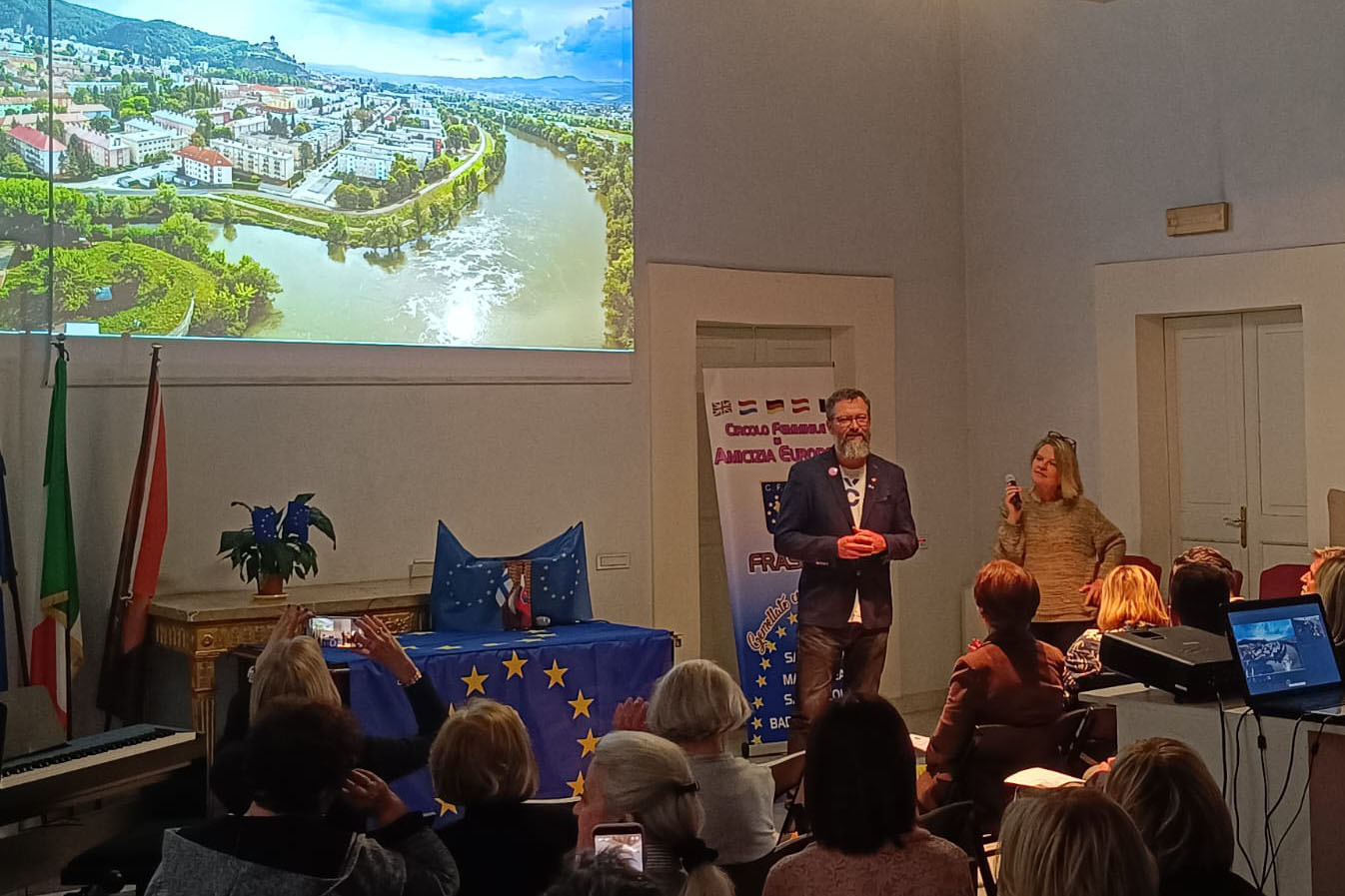 Prezentácia Trenčína ako Európskeho hlavného mesta kultúry 2026 počas podujatia vo Frascati pri Ríme.