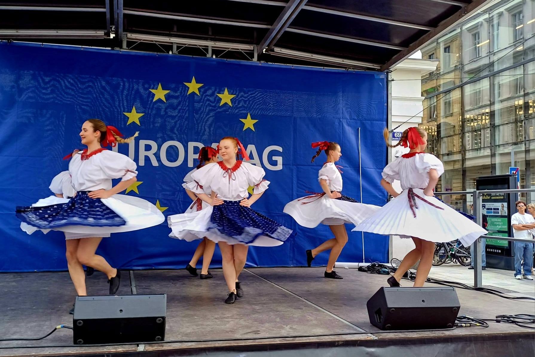 Deň Európy 2026 na Mariahilferstraße vo Viedni.